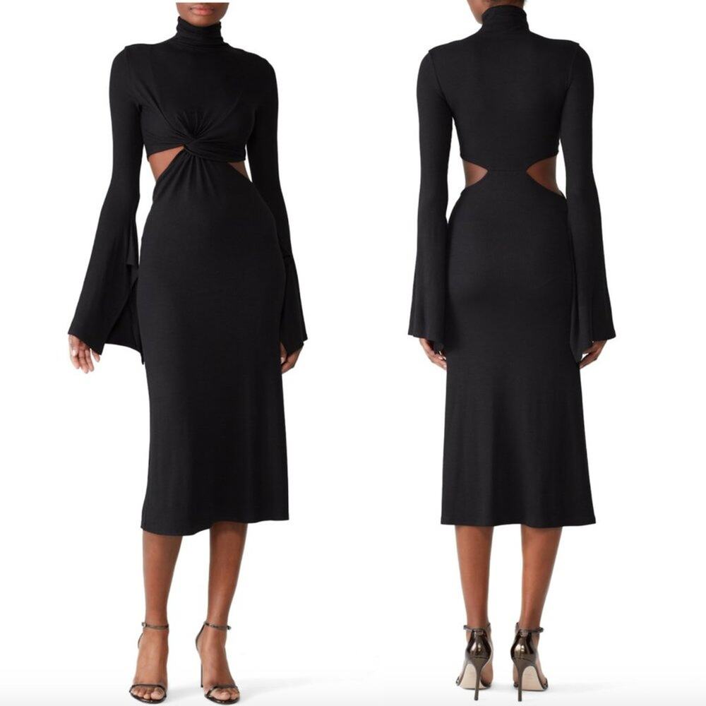 Sid Neigum Classic Twist Cutout Dress Black 6